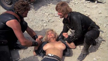 Gang rape of girl in post apocalyptic landscape