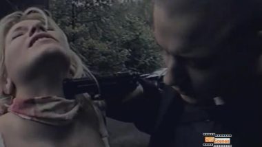 Blonde girl forced to suck