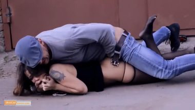 Hot Brunette Raped by Stranger
