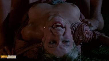Blonde Raped With an Object Next to a Pool
