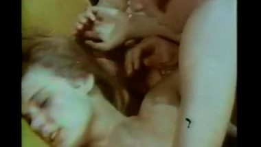 Blonde girl forced near horny friend